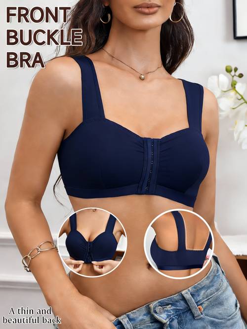 1pc cross border large front soft comfortable bra