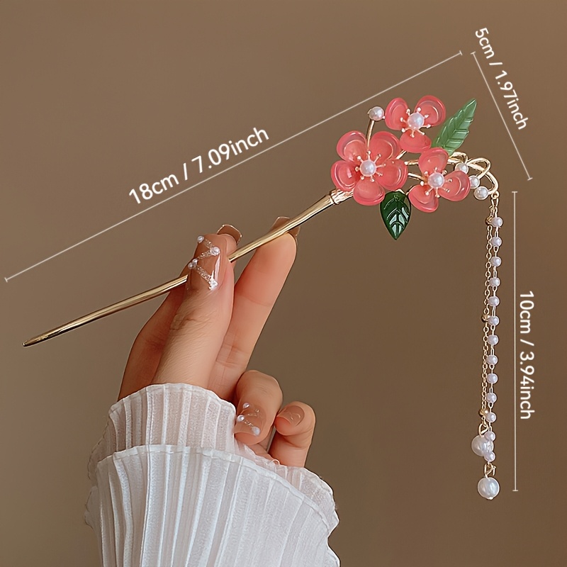 6pcs elegant hair sticks for women floral   geometric designs alloy hairpins for daily use parties gifts photoshoots holidays cute hair accessories party hair accessories sophisticated hairpin   hairpin Product details 3
