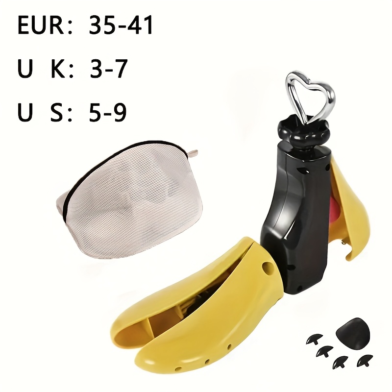 TEMU 2 pezzi (1 supporto per scarpe + 1 sacchetto lavaggio) supporti regolabili in plastica per , adatti a tipi di scarpe, scarpe alte e basse, borse