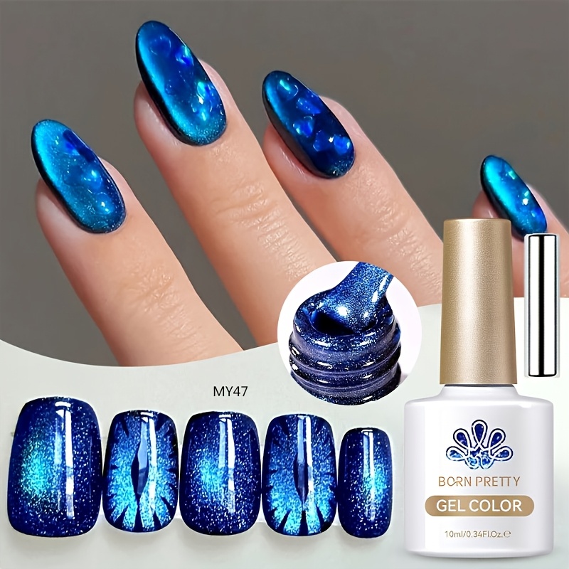 TEMU Born Pretty 10ml Blue Nail Polish Long-lasting Soak Off Led Nail Art Manicure Varnish
