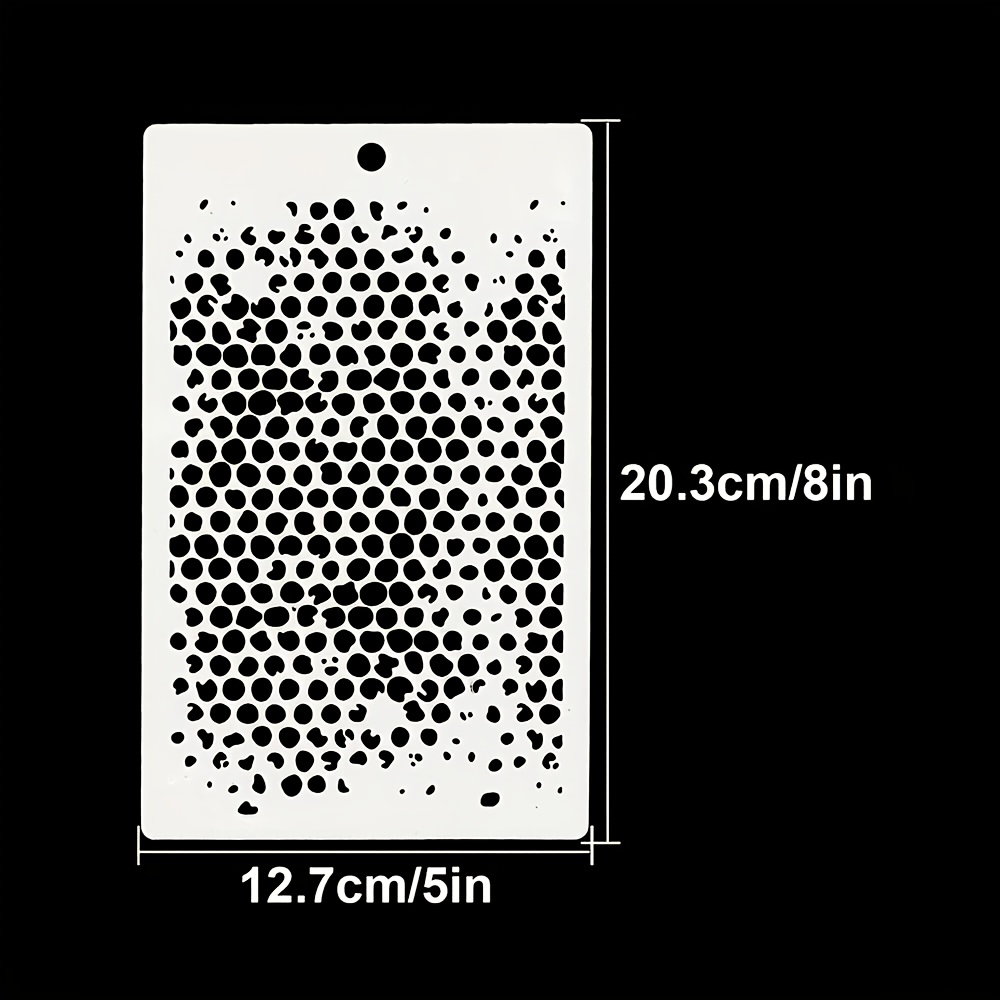 TEMU 1pc Of Art Painting Stencil - 20.3 Cm X 12.7 Cm Bubble Background Graffiti Template, Suitable For Wood, Canvas, Paper, Fabric, Floors, And Walls