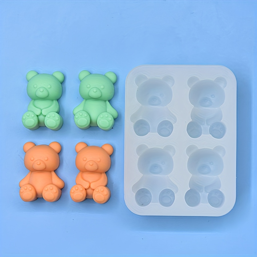 Image of A 4pcs Bear Resin Silicone Mold