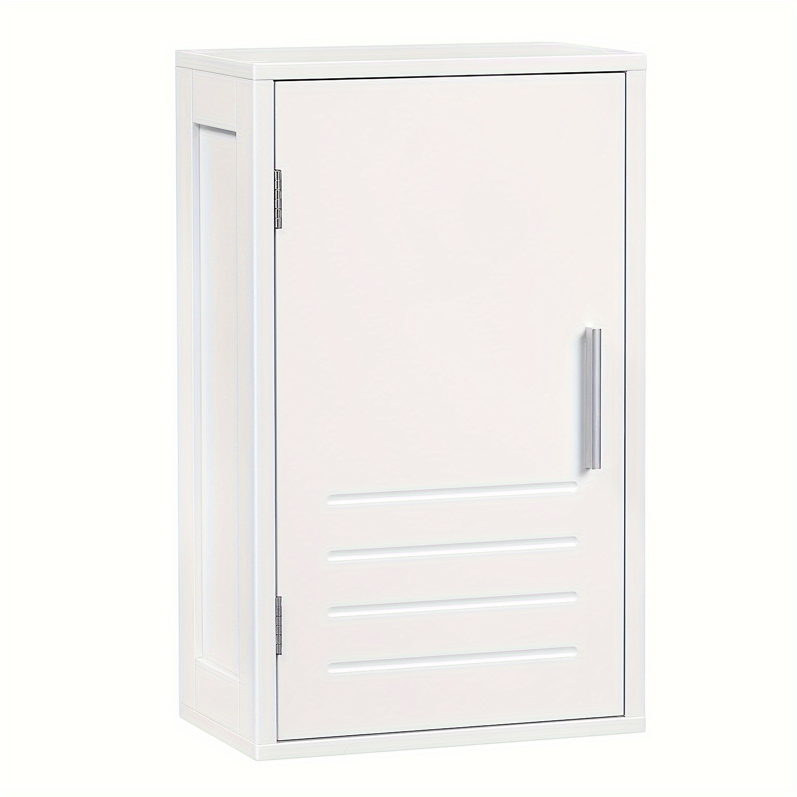 1pc Hanging Cabinet, Wall Cabinet With , Bathroom Cabinet, Hanging Bathroom Cabinet, Kitchen Cabinet, Medicine Cabinet, With Adjustable Shelf, White, 30x50x18.5 Cm