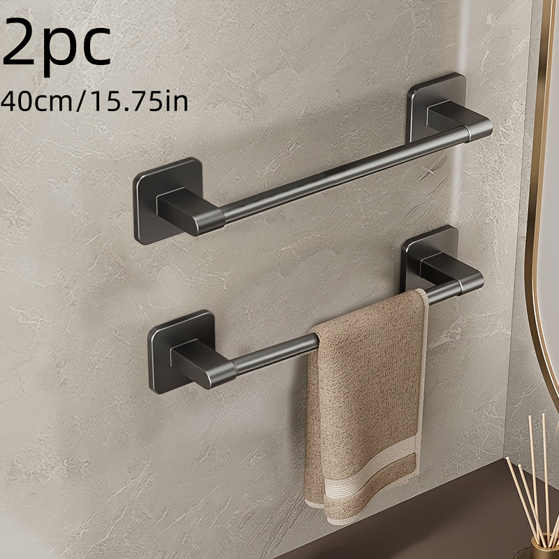 TEMU 2 piezas de Toallero Moderno de Plástico, en la Pared sin Taladro con Soporte de Barra Única, Instalación Fácil, Diseño Duradero que Ahorra para