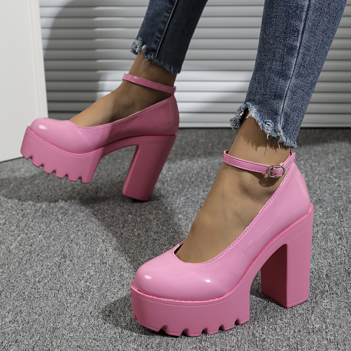 plus size women's high heels elegant pink Temu Germany