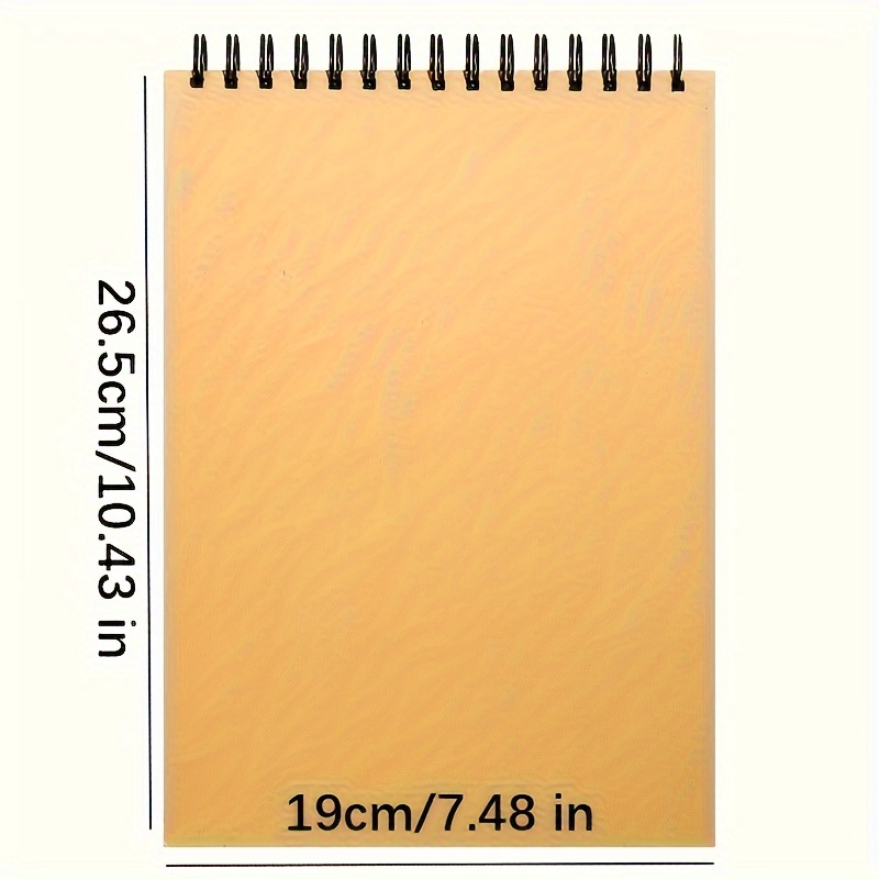 TEMU 1pc Vintage Cowhide Painting Sketchbook, Watercolor Paper, Top Spiral Binding Sketchboard, 1pack Of , Acid Free Art Sketchbook, Art Painting ,