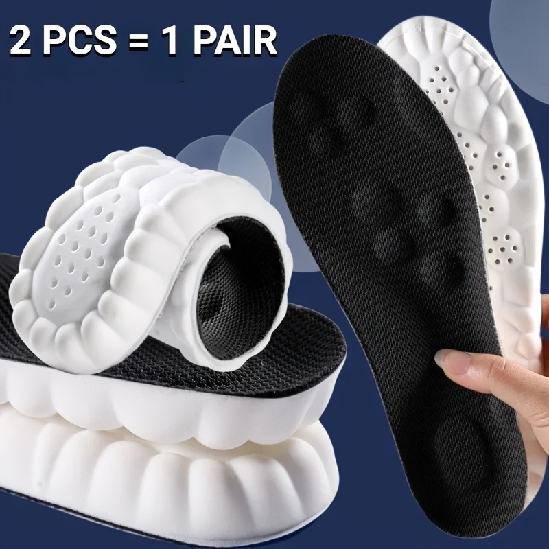 TEMU 1 Pair Of Insoles, Soft And High Elasticity Arch Support Insoles, Breathable, Deodorizing And Shock-absorbing Cushioning Pads, Suitable For