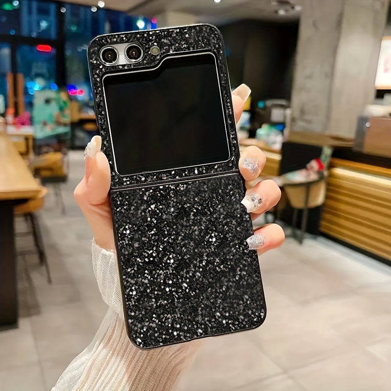 TEMU Phone Case - Luxurious And Shiny Phone Case For The For Galaxy Z Flip 5, 4, 3, And 5g, Suitable For The For Flip 6 And 5, Featuring A Stylish