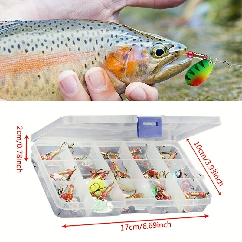 

30pc Fishing Lure Set - Metal Spoons With Spinner Fishing - With High-performance Treble Hooks