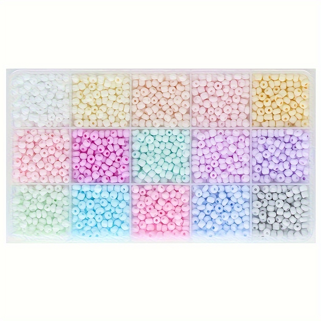

creative Spark" Macaron-inspired 3mm Frosted Glass Beads, 3100 Pieces - Perfect For Diy Jewelry & Crafts