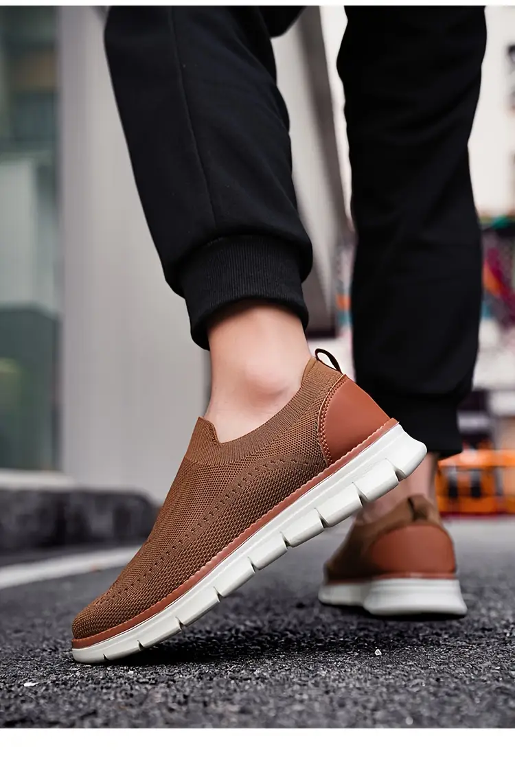 mens solid color slip on breathable sock shoes comfy non slip casual durable eva shoes mens footwear details 2