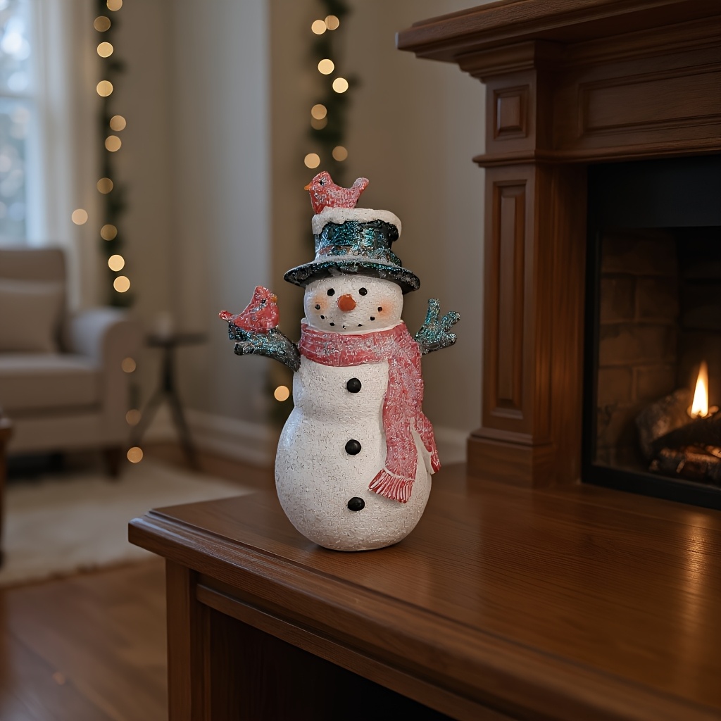 TEMU Christmas Snowman Ornaments, Resin Ornaments, Christmas Decorations, Christmas Party Decorations, Desktop Christmas Decorations, Ornaments, Good