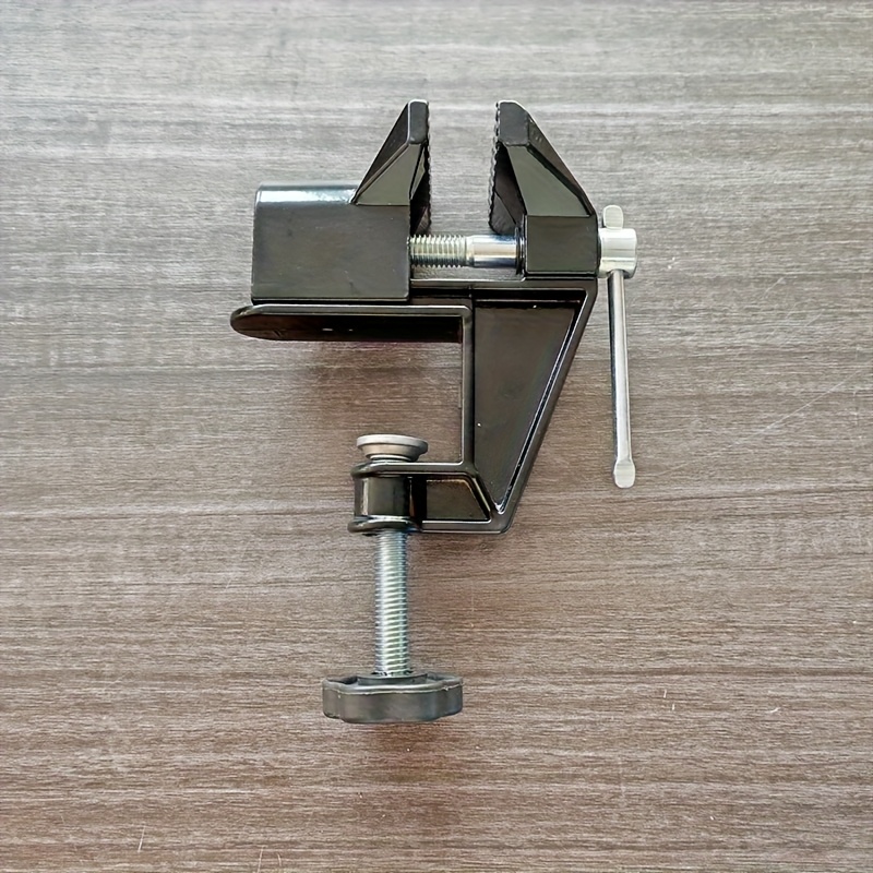 TEMU Heavy-duty Mini Table Vise - Metal Compact Manual Clamping With Non-slip Jaw For Diy Woodworking, For Home Workshop, Hobbyist & - Portable Vise
