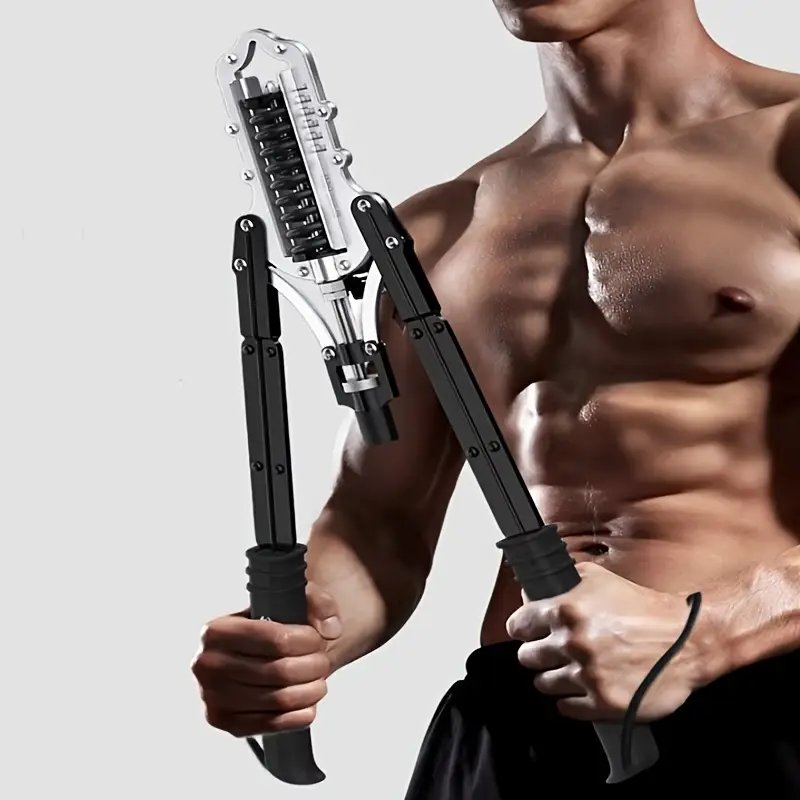 adjustable chest and arm exerciser stainless steel no battery hydraulic grip strength trainer for home fitness chest and arm workout equipment adjustable durable construction chest workout equipment without battery Product details 0