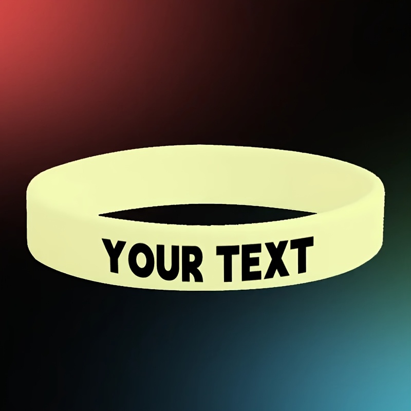 TEMU 10pcs Company Customization | Night, Light Silicone Wristbands Team Building