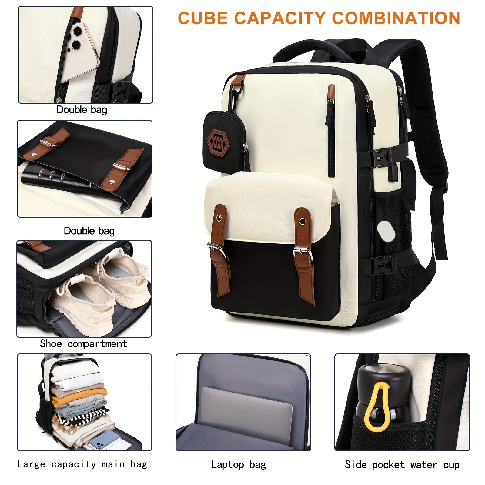 multi functional travel backpack laptop bag Temu Canada