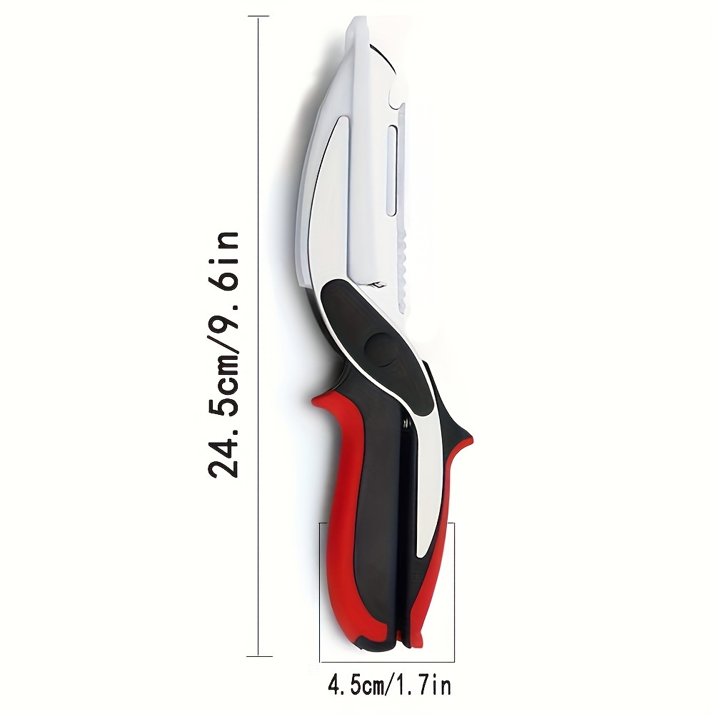1pc vegetable scissors food cutter   meat scissors kitchen shears quick vegetable slicer with cutting board knife kitchen must haves chopping scissors for kitchen Product details 6