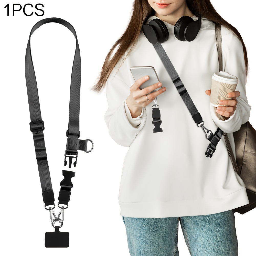 E-shop Outdoor -Body Multifunktionaler Handy-Lanyard, D-förmiger Ring Haken Anti-Verlust Halsband -Gurt, Exquisites Anti-Diebstahl Schultergurt,