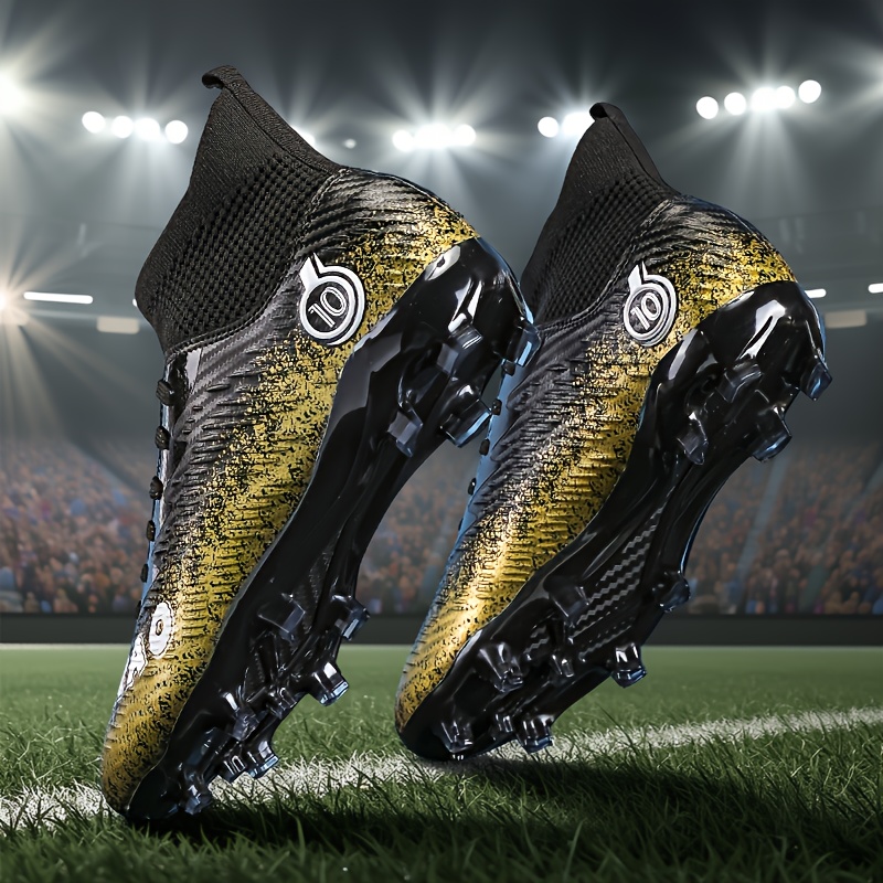 TEMU Sneakers, High-top Football Cleats For , Designed For Wide Feet With Anti-slip And Wear-resistant . Football Shoes, For Amateur Leagues,