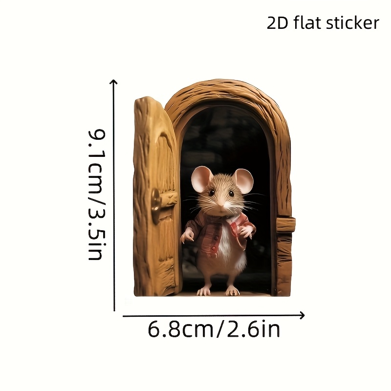 Art 2d Flat Wall Sticker, Living Room Entrance Decal, Animal Theme; Decorative Decal