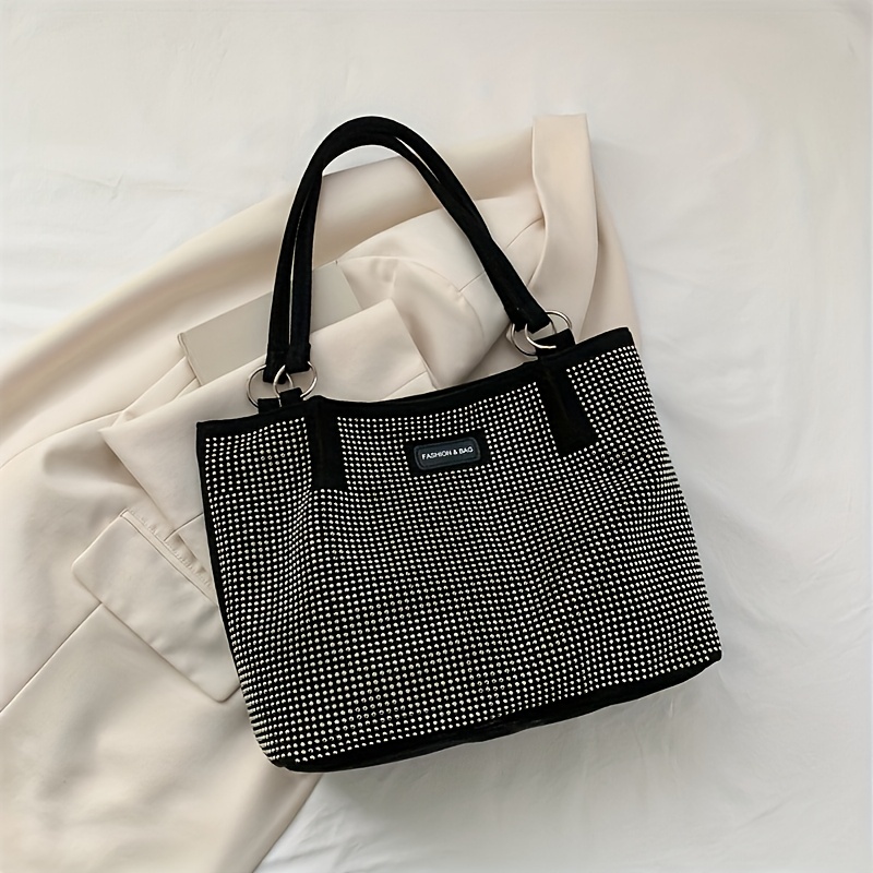 Image of Women' With Full Rhinestones, Summer Single Shoulder Body Bag, Fashionable Underarm Bag, Western , Casual Body Bag