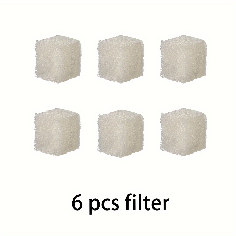 TEMU 6/12pcs Foam Filters For Cat Water Fountain, Replacement Sponge Cat Fountain Filters, Pet Fountain Replacement Filter