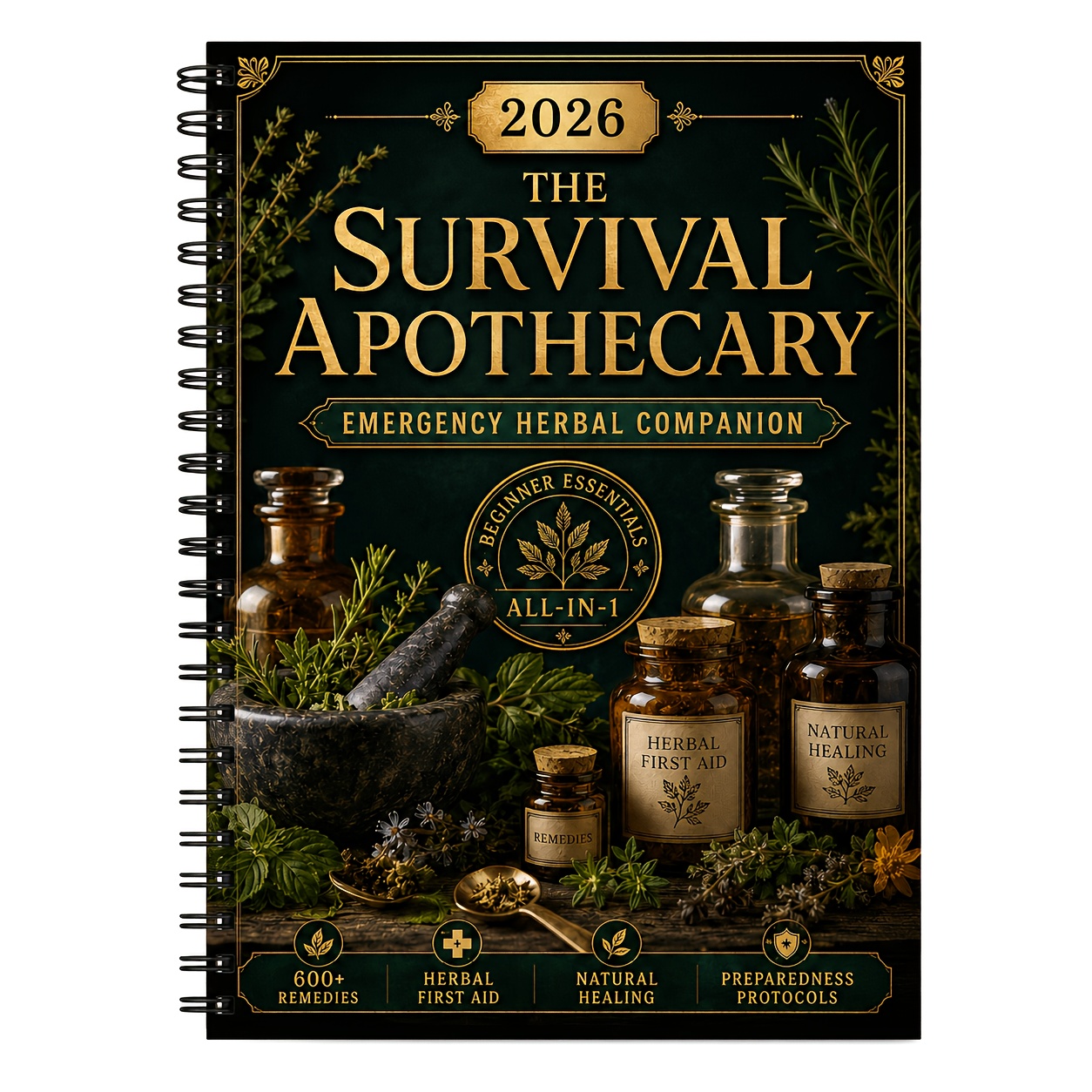TEMU Carnet de remèdes à base de plantes de survie pour débutants - 80 pages de remèdes populaires à base de plantes et de notes de , organisateur de