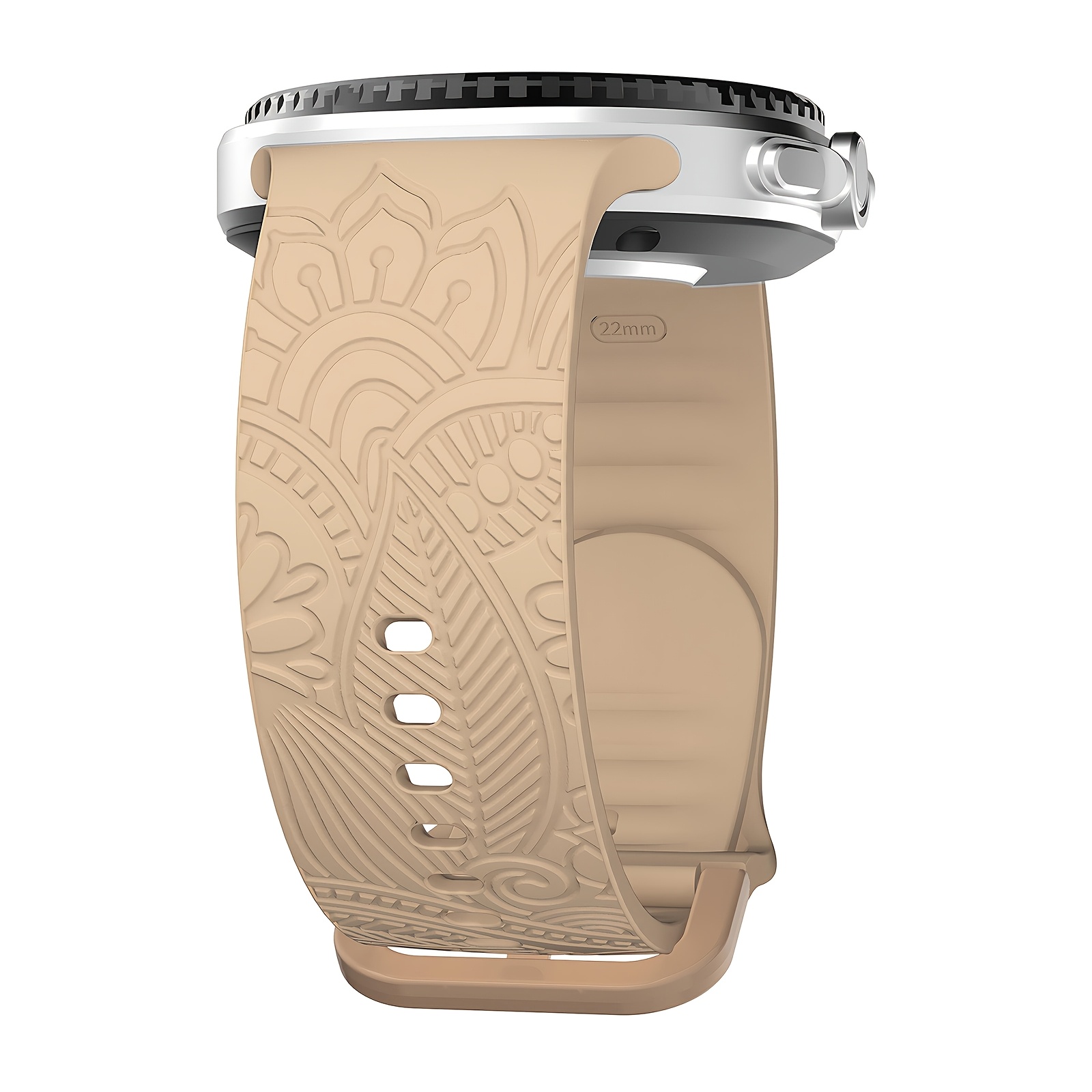 TEMU Mandala Flower Engraved Replacement Watch Band, Suitable For Galaxy Watch 8/9 40mm/44mm And Watch 8 Classic 46mm. Available In Multiple Colors,
