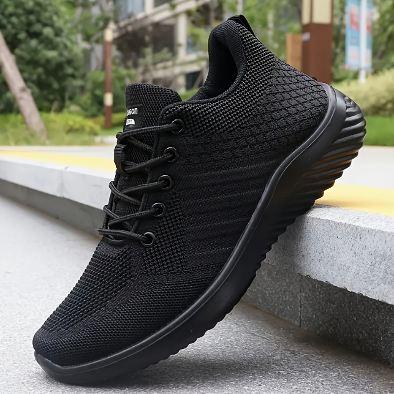 Image of [sneakers] Breathable Casual Athletic Shoes - Lightweight And Non-slip, Solid Color Easy , Perfect For Running, Walking, And Training Athletic Casual Shoes