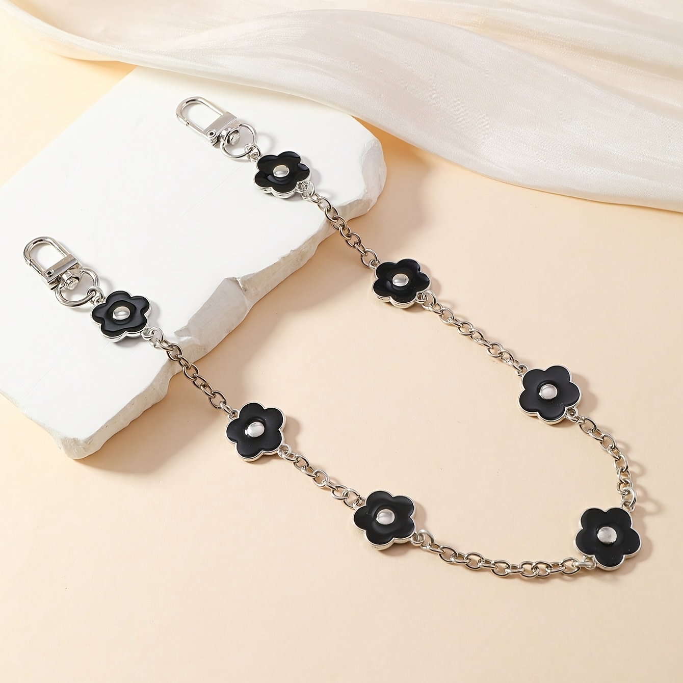 TEMU Oil Flower Handheld Chain Small Fragrance Wind Crossbody Phone Case Accessory Pendant Mobile Phone Chain Women's Trendy 1pc