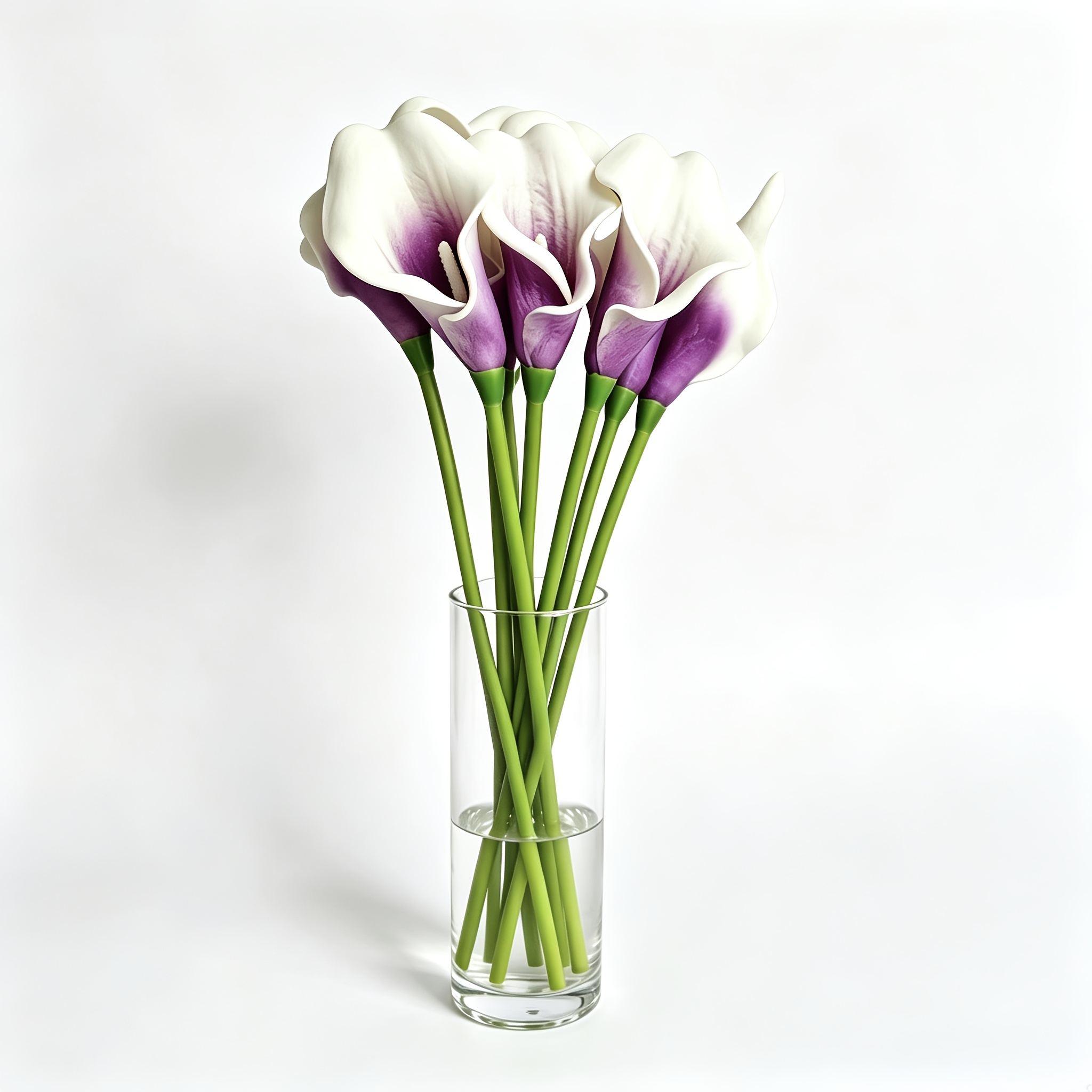 Image of 8pcs Sharkbee Artificial - Realistic Calla Lily Flowers Suitable For Wedding, Party,, Table Centerpieces - Elegant Faux Lilies With, No Maintenance Required