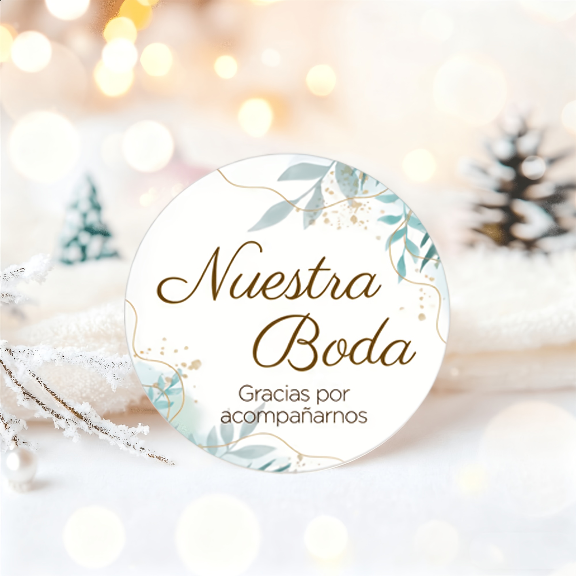 TEMU 72 pegatinas decorativas para boda, etiquetas para boda, etiquetas redondas autoadhesivas en español, adecuadas para , bolsas de regalo, de