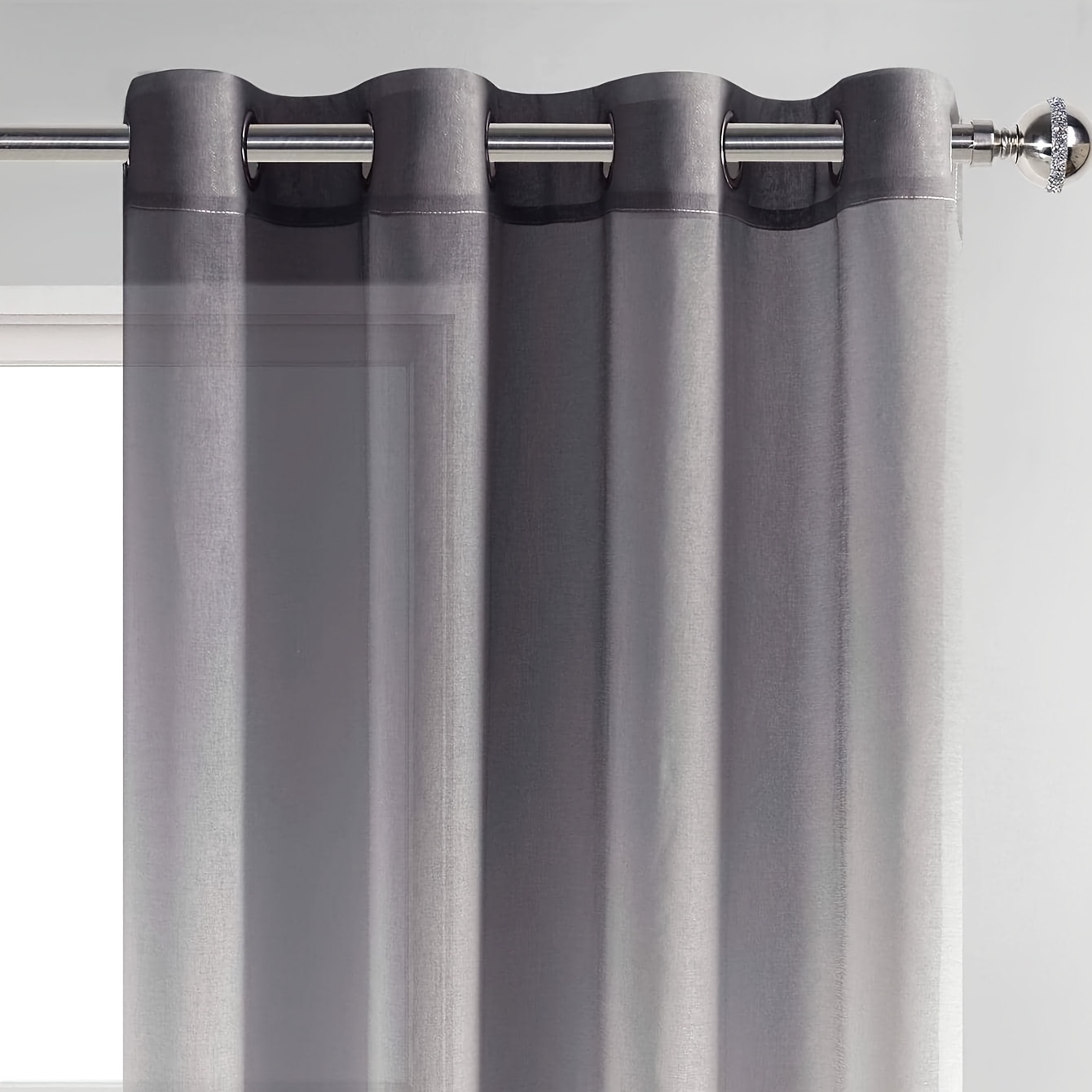 TEMU 1pc Romantic Gradient Sheer Curtain