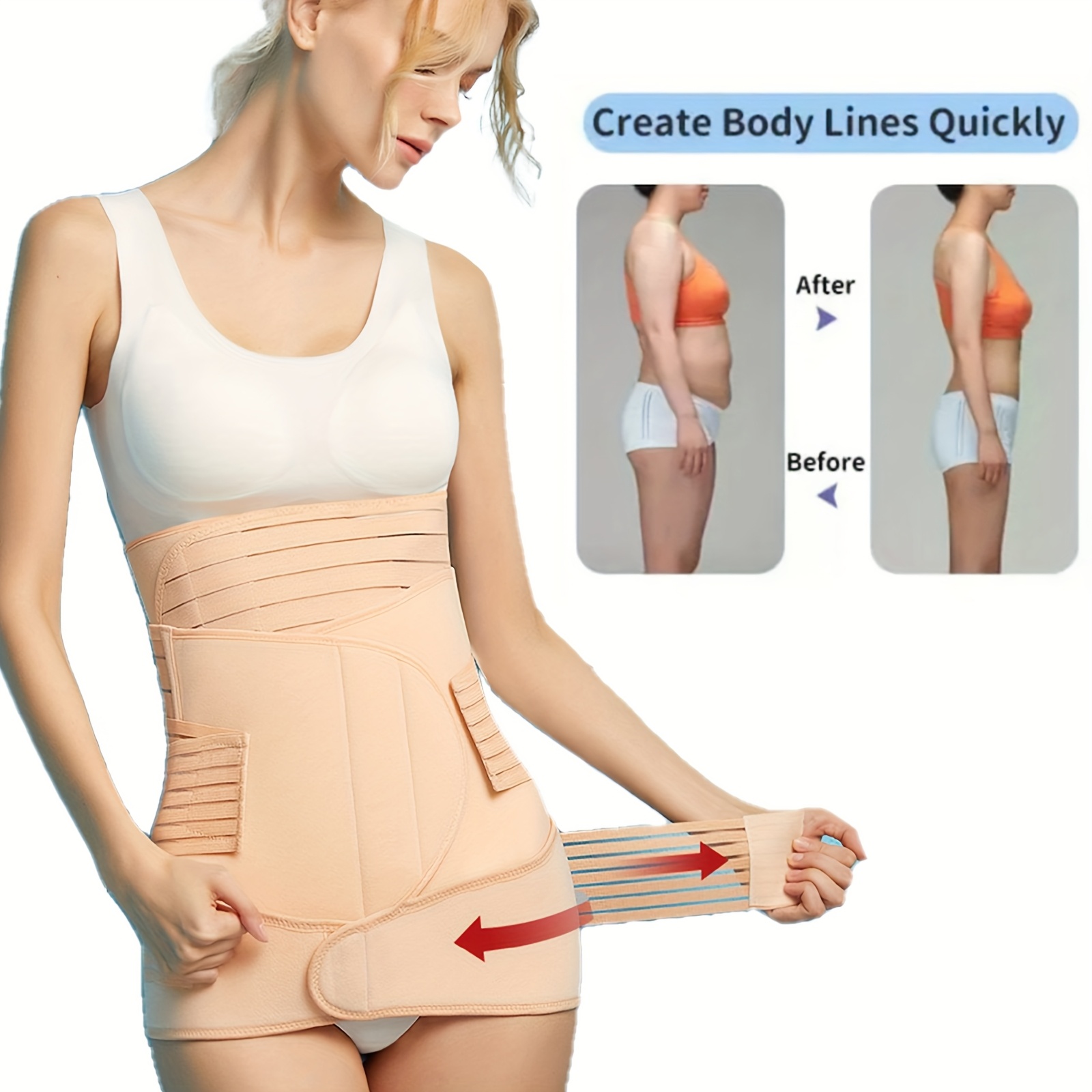 ORTONYX Breathable 9.5" Abdominal Binder/Postpartum Postoperative Wrap