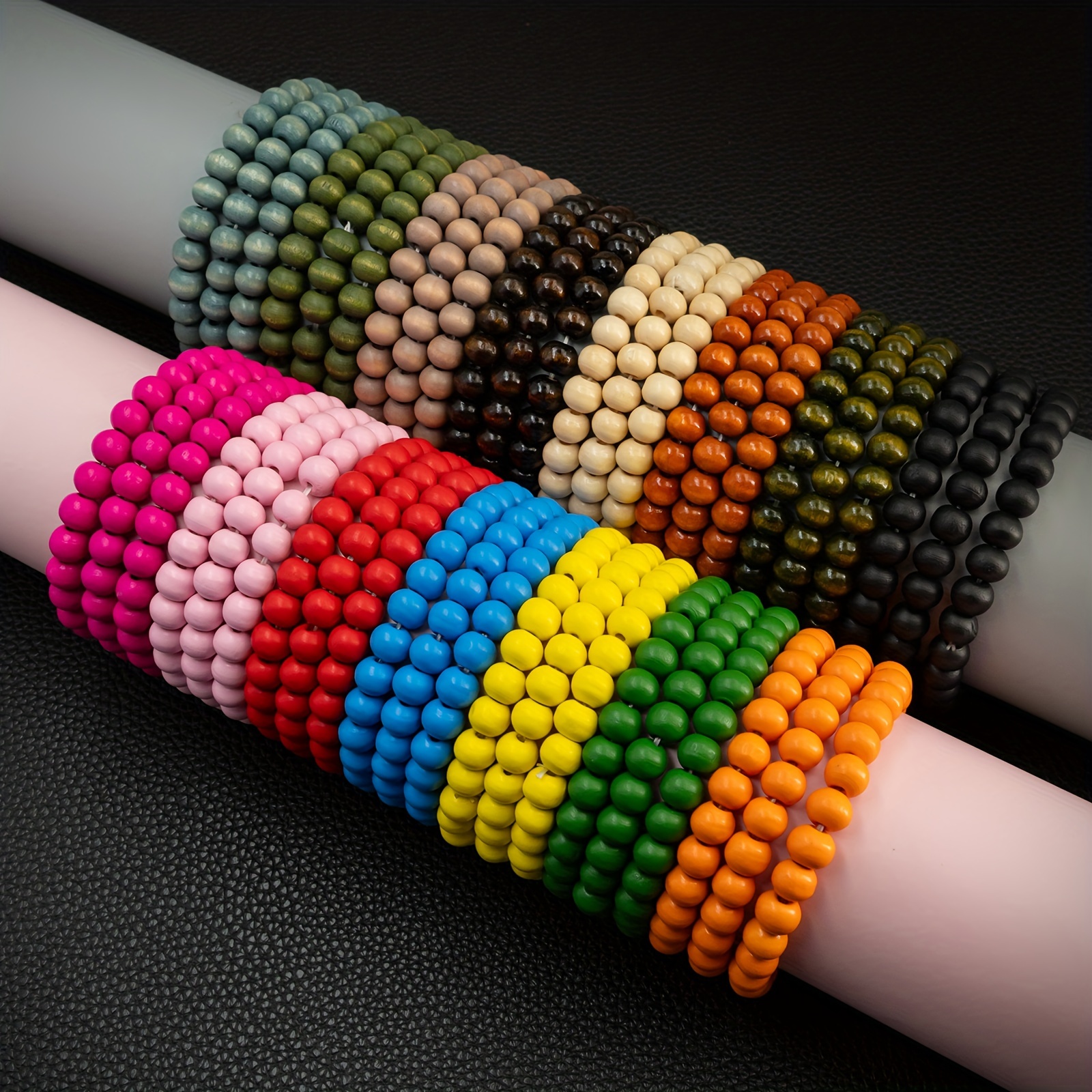 

45pcs Wooden Bracelets Set - Unisex For And -, No Plating, , For Christmas