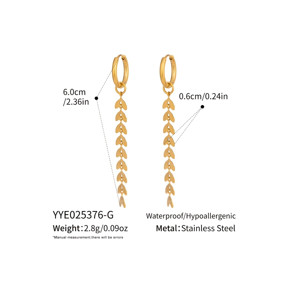 Gentle and Elegant Tassel Drop Long Ear Cuffs, Gift for Her