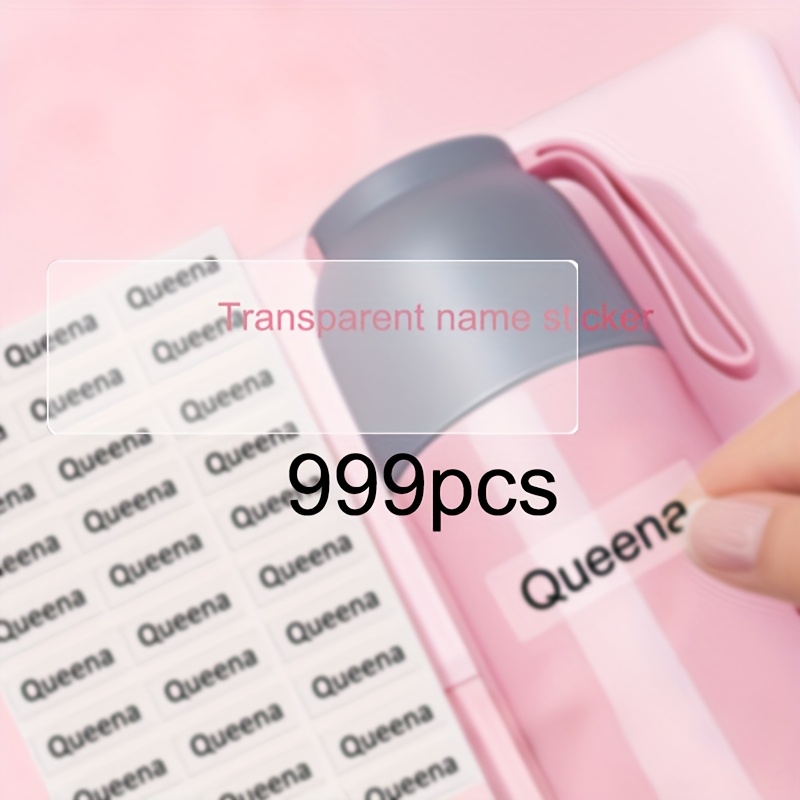 personalized custom transparent name sticker waterproof polyethylene terephthalate 45 60 120 240 360 480pcs set for labeling organizing and customization in office supplies study materials and more customizable name tags transparent name sticker waterproof sticker