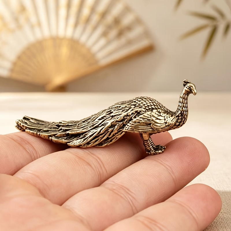 TEMU 1pc / Collectible Grade / Long-tailed Peacock / Desktop Ornament / Metal Ornament