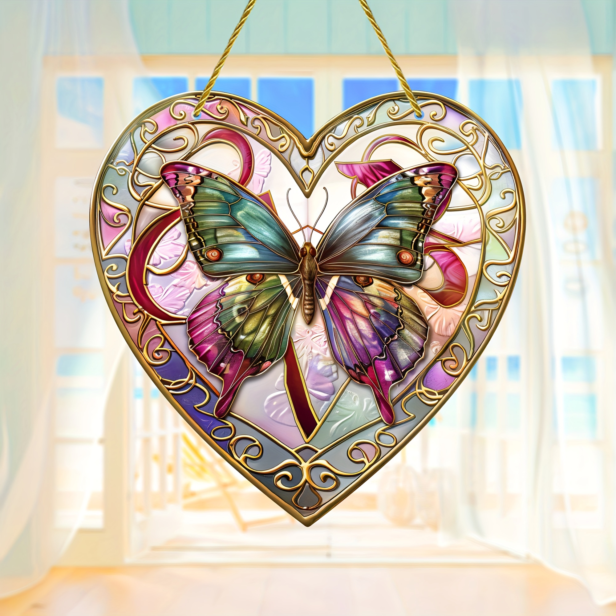 BUTTERFLY Stained hotsell glass Suncatcher Housewarming Gift