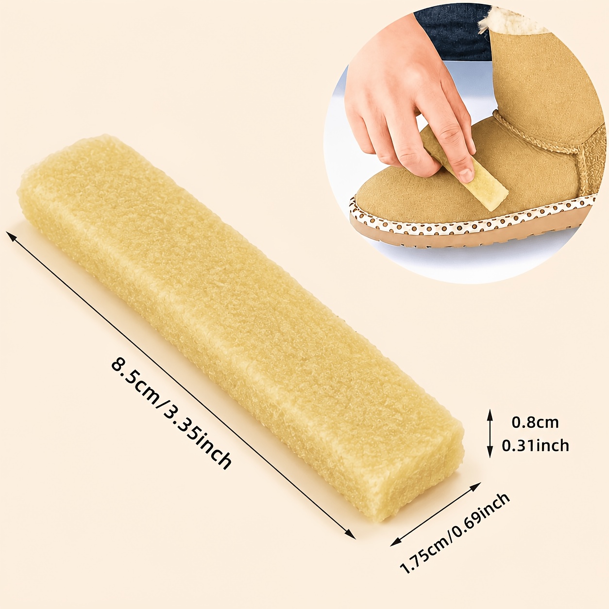 TEMU 1pc Suede And Shoe Cleaning Rubber Brush, Portable Boot , Suitable For Home And Travel