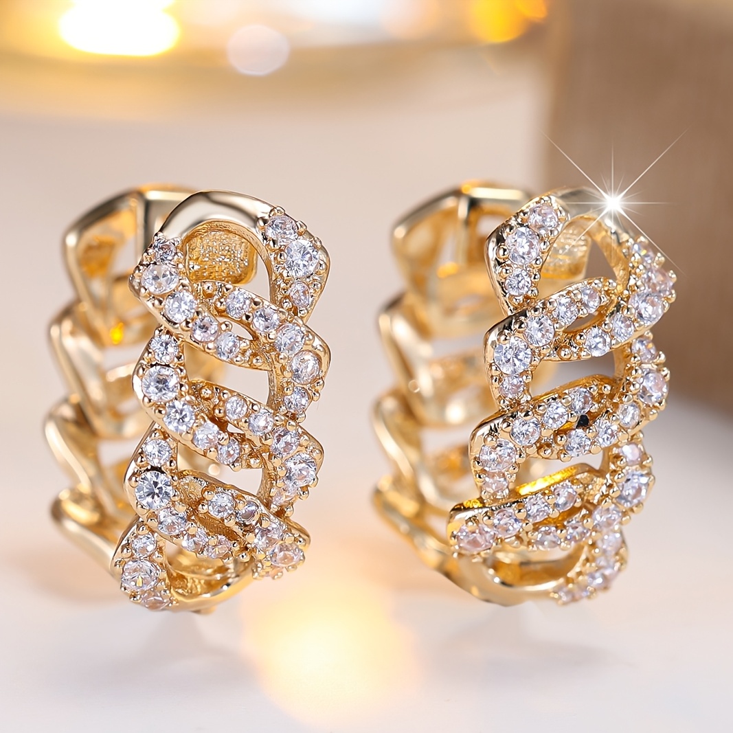Women's Figure-eight Striped Pattern Hoop Earrings