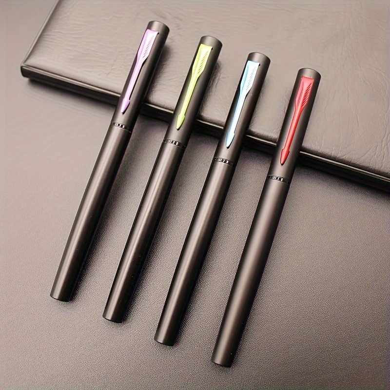 stilou elegant negru cu nisip, penit fin de 0.38mm - ideal pentru semnături de afaceri & scriere școlară, stilou de birou metalic reîncărcabil, alegerea perfectă pentru cadou (cerneală neinclusă) Detaliile articolului 0