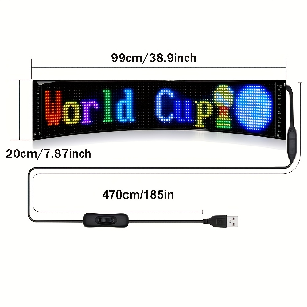 Full-Color Large Flexible Smart LED Matrix Scrolling Panel