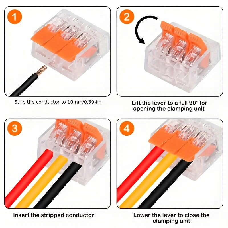 75 80 90pcs orange quick connect electrical terminal blocks 250v 32a durable copper alloy ideal for wiring and device connections cable end terminal blocks     copper alloy connector Product details 6