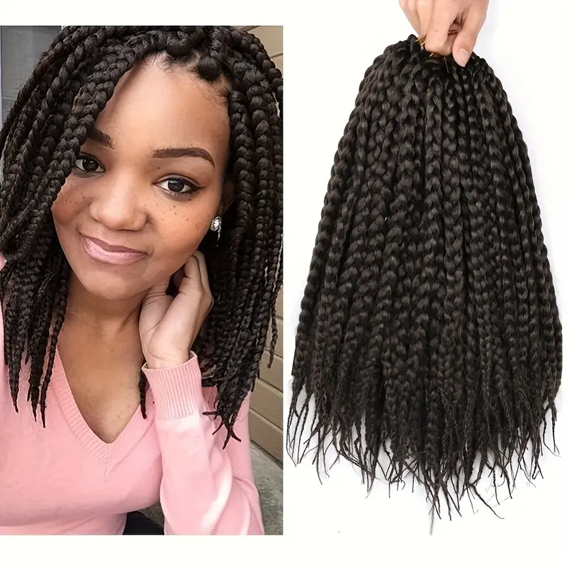 3pcs thick braided ponytail extensions handmade twisted crochet 200 density for fluffy texture everyday wear with personality easy to unlock street style fashion details 0