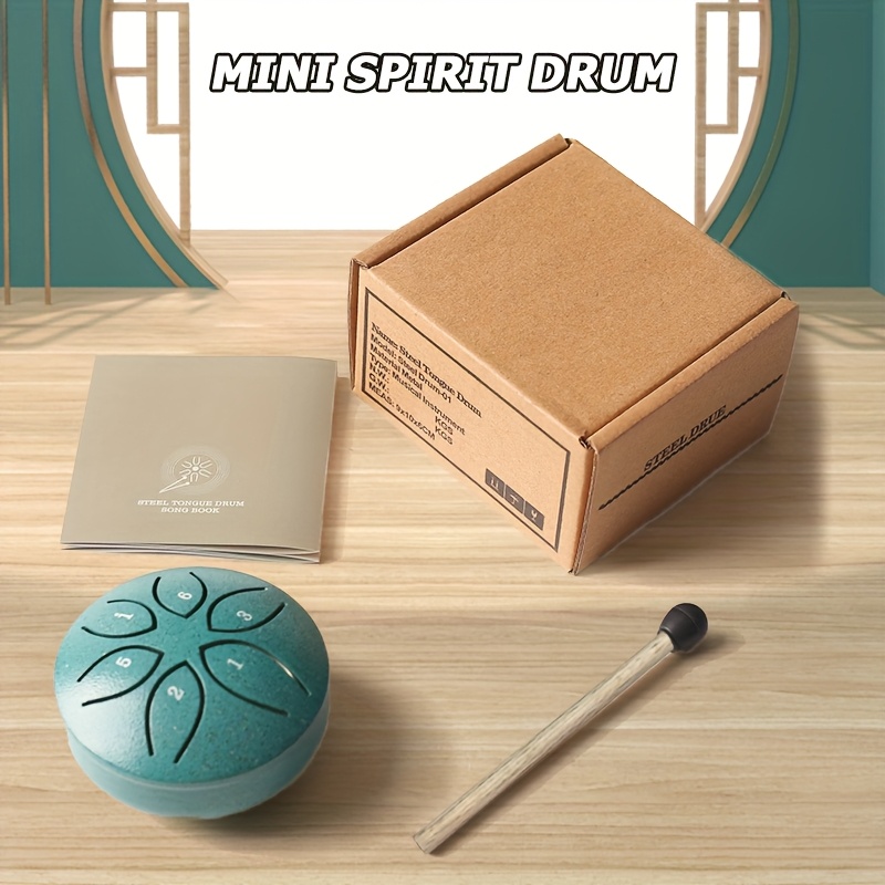 E-shop Ein Set Outdoor Garten Regentrommeln, Stahlzungen-Trommeln, Ethereal Drums, mit 6 Noten in 3 Zoll. Dieses handgeführte Percussion-Instrument ist
