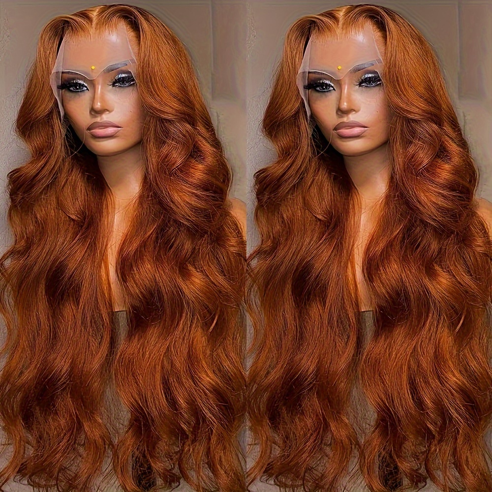 TEMU 24/32 Inch Lace Front Wigs For Women 13*4 Inch Body Wave Synthetic Lace Front Wig With Baby Hair Loose Curly Wavy Wigs Preplucked Hairline