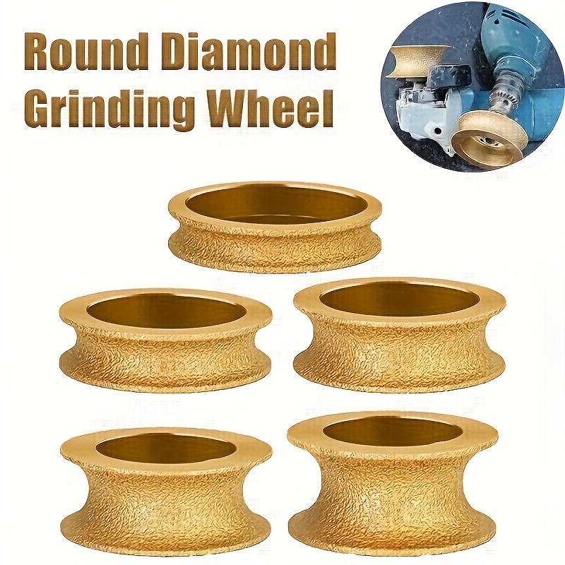 

1pc 5mm Dia 3inch 75mm Round Dry Vacuum Brazed Diamond Grinding Wheel -bullnose Marble Edging Profile Grinding Disc