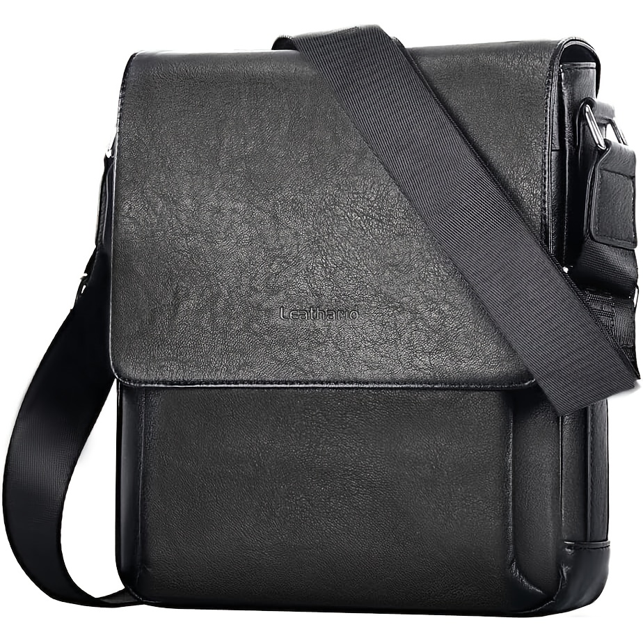 Image of Leathario Men's Crossbody Bag, Vegan, Men's Shoulder Bag, Messenger Bag, For Travel And Daily Use, Local Warehouse