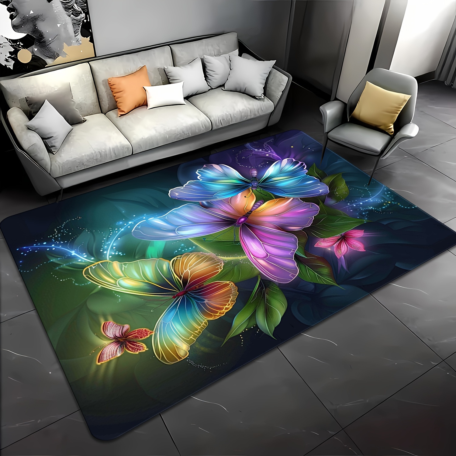 

Area Rug - , & For , , Entryway, Dining & - Foam Backing